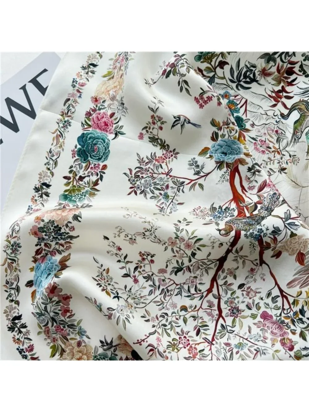 Luxurious 100% Pure Mulberry Silk Square Scarf for Women - Versatile Neck & Head